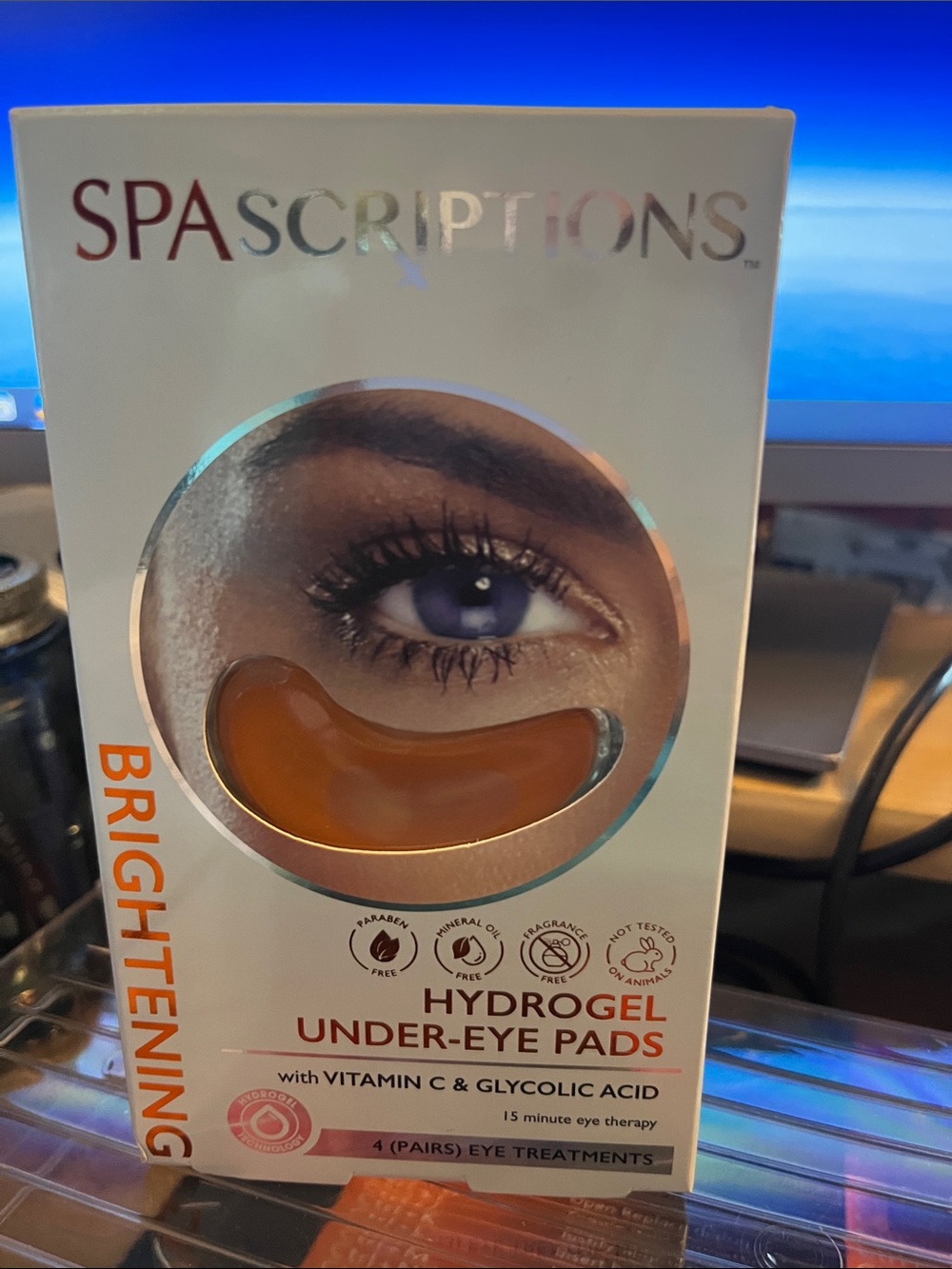 SPASCRIPTIONS Brightening Hydrogel Under-Eye Pads - Orange